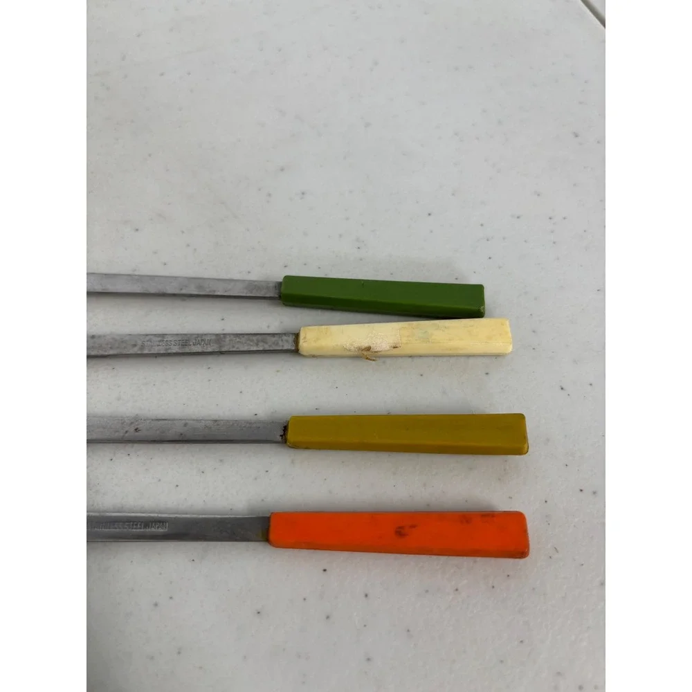 Vintage Mid Century‎ Modern Stainless Steel Japan Fondue Forks Set of 4